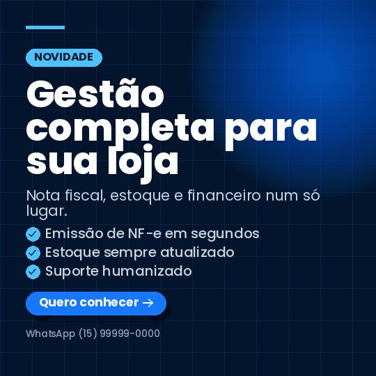 Exemplo de banner tecnológico com lista de benefícios
