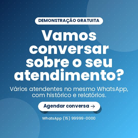 Exemplo de banner em degradê com convite